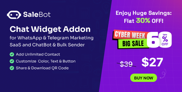 SaleBot Chat Widget Addon