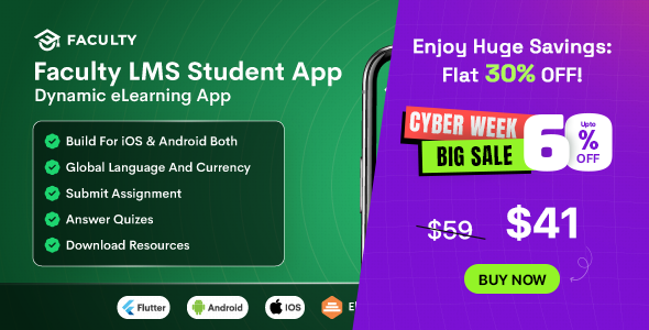 Faculty LMS Mobile App - eLearning Management System Flutter App