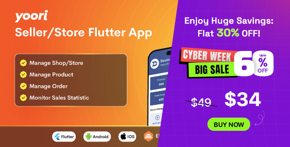 YOORI eCommerce Flutter Seller App