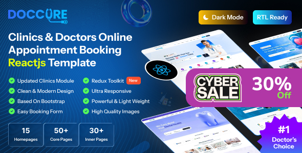 Doccure - Medical & Doctor Appointment React Template with Bootstrap