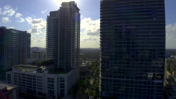 Miami Residential Condominium Apartment Buildings Sun Contrast
