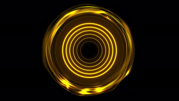 Fiery Orange Glowing Electric Neon Rings alt