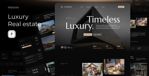 Luxhom - Luxury Real estate figma UI kit
