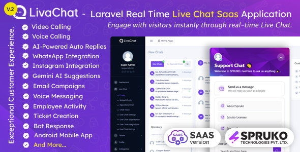 LivaChat – AI-Powered Live Chat & CRM SaaS Software with Android App