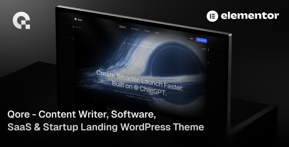 Qore | Content Writer, Software, SaaS & Startup Landing WordPress Theme