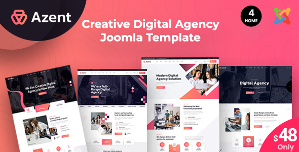 Azent - Creative Digital Agency Joomla Template