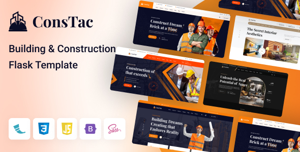 ConsTac - Flask Construction & Building Template Multipurpose