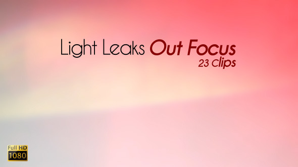 Light Leaks Out Focus alt