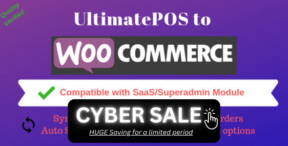 UltimatePOS to WooCommerce Addon (With SaaS compatible)