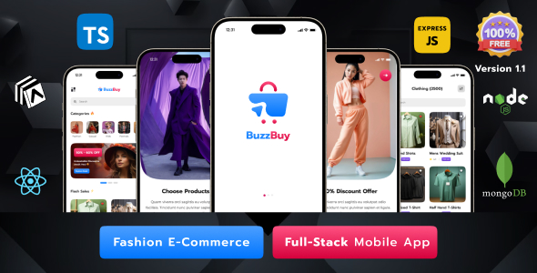 Buzzbuy | Full stack E-commerce Mobile App | Free Figma | iOS | Android