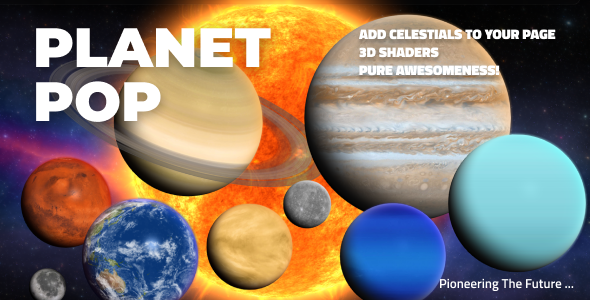Planet Pop - Embed Realistic Sun & Planets on Any Page
