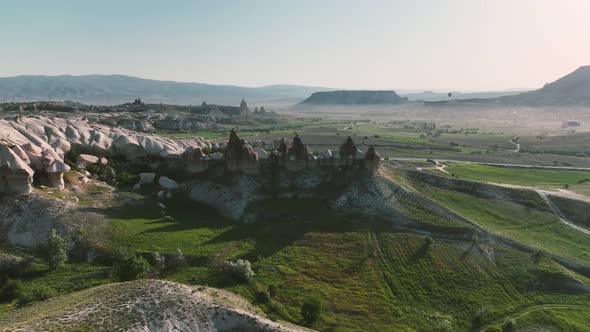 Awesome aerial view of Goreme 4 K Turkey Cappadocia