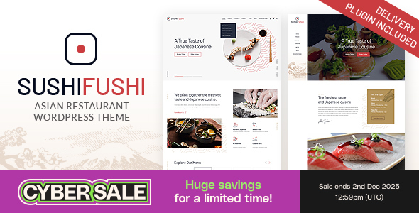 SushiFushi - Japanese & Asian Restaurant WordPress Theme
