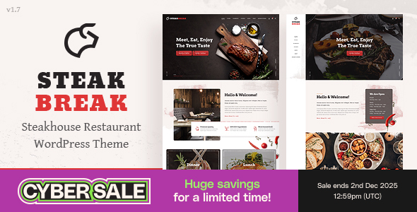 SteakBreak - Meat Restaurant WordPress Theme