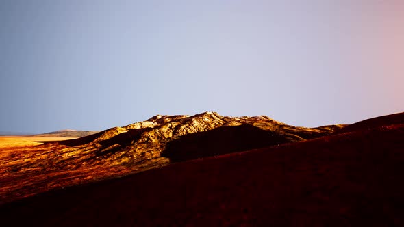 Colored Mountains at Summer Sunset