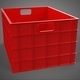 Standard Empty Red Container Utility Storage Plastic Crate Box - 3DOcean Item for Sale