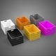 Standard Yellow Purple Orange White Black Gray Plastic Crate Box - 3DOcean Item for Sale