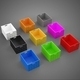 Collection Standard Colorful Plastic Crate Box Container Storage - 3DOcean Item for Sale