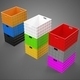 Stack Stacked Stackable Plastic Crate Box Container Storage Row - 3DOcean Item for Sale