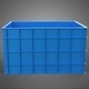 Water Fish Blue Plastic Box Crate Container Storage Rack Tank - 3DOcean Item for Sale