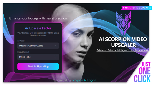 AI Scorpion Video Upscaler - Pro AI Plugin for After Effects