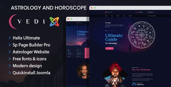 Vedi - Astrology and Horoscope Joomla Template | Astrologer