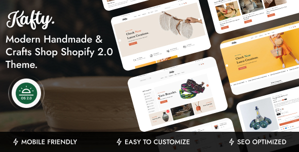 Kafty – Modern Handmade Shop & Crafts Store Shopify Theme OS 2.0