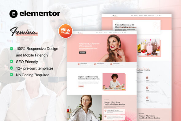 Femina - Feminine Business Elementor Template Kit
