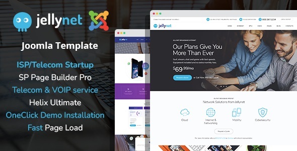 JellyNet - ISP/Telecom Startup Joomla Template