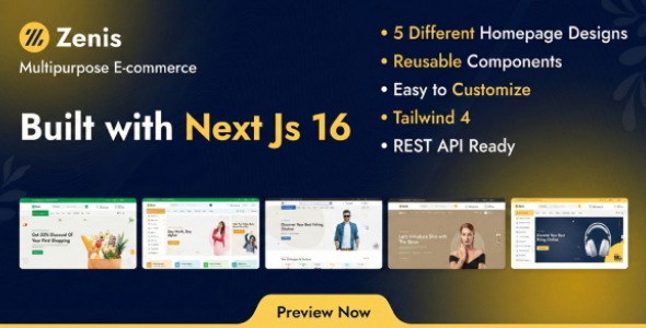 Zenis - Multipurpose Next.js e-Commerce Template