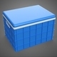 Blue Plastic Cold Box Storage Crate Container Ice Cream Icebox - 3DOcean Item for Sale