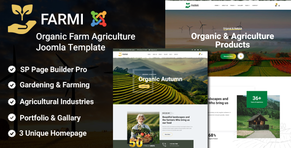 Farmi - Organic Farm Agriculture Joomla Template | Farmer