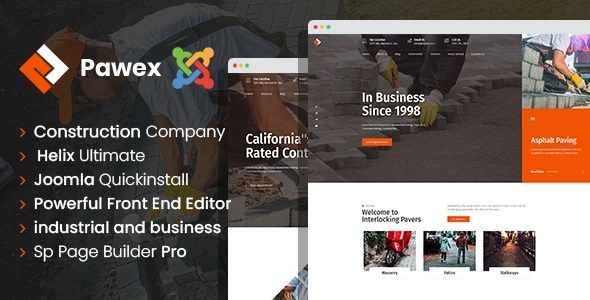 Pawex - Paving Contractor And Construction Joomla Template
