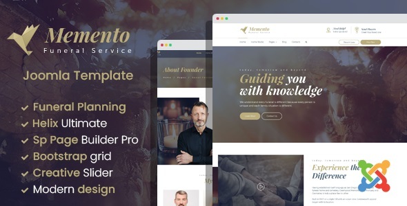 Memento - Multipurpose Funeral Services Joomla Template