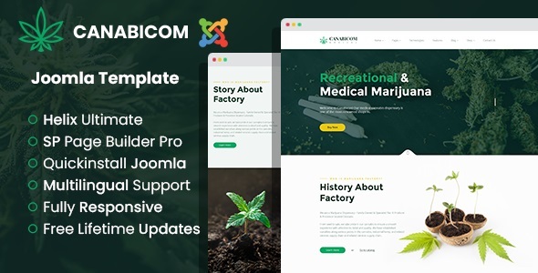 Canabicom - Medical Cannabis & Marijuana Joomla Template