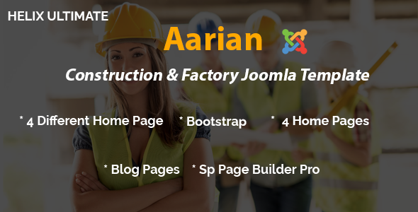 Aarian - Construction Responsive Joomla Template