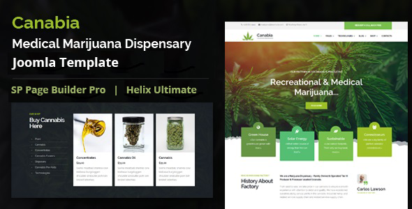Canabia - Medical Marijuana Dispensary Joomla Template