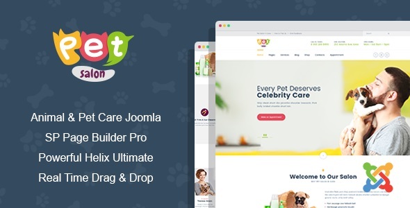 Pet Salon - Animal & Pet Care Joomla Template