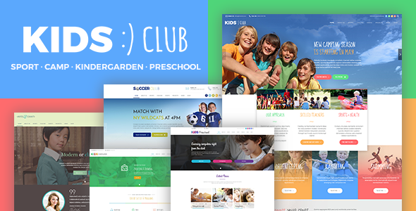 Kids Club - Kindergarten, School & Camp WordPress Theme