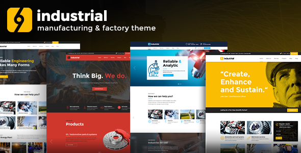 Industrial - Manufacturing Factory WordPress Theme