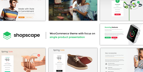 Shopscape - Single Product Presentation WordPress Theme