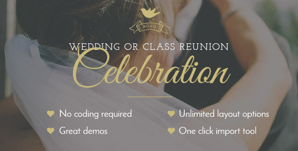 Celebration - Wedding & Class Reunion WordPress Theme