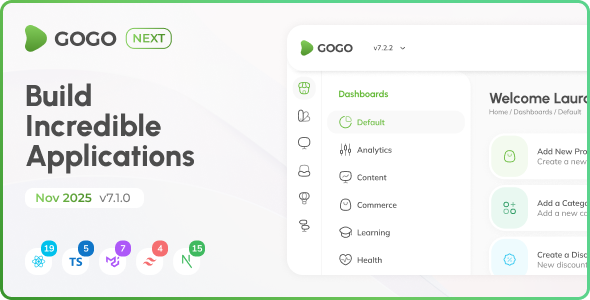 Gogo - Nextjs React Admin Dashboard (React 19)