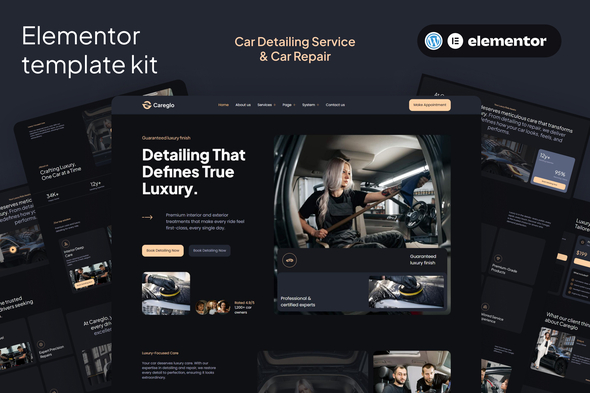 Careglo - Car Detailing Service & Car Repair Elementor Template Kit