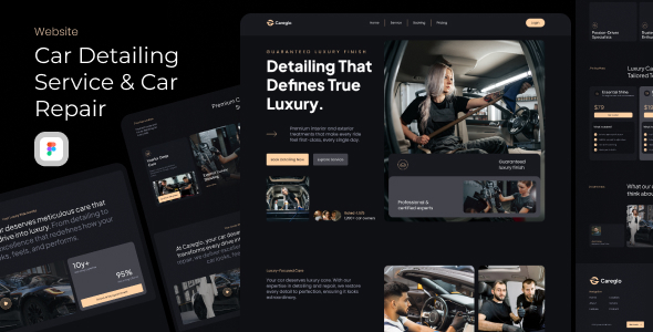 Careglo - Car Detailing Service & Car Repair Figma UI