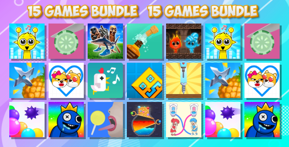 15 Premium Games Bundle - Html5 (Cosntruct3, C3p)