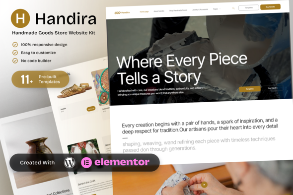 Handira - Handmade Goods Elementor Template Kit