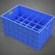 Blue Stackable Empty Bottle Carrier Plastic Crate Box Container - 3DOcean Item for Sale