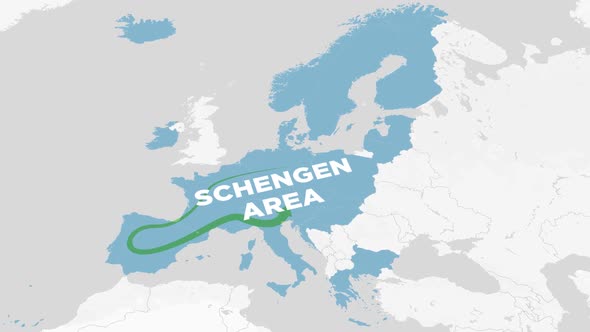 Schengen Area - Map