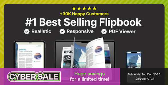 Real 3D FlipBook PDF Viewer WordPress Plugin